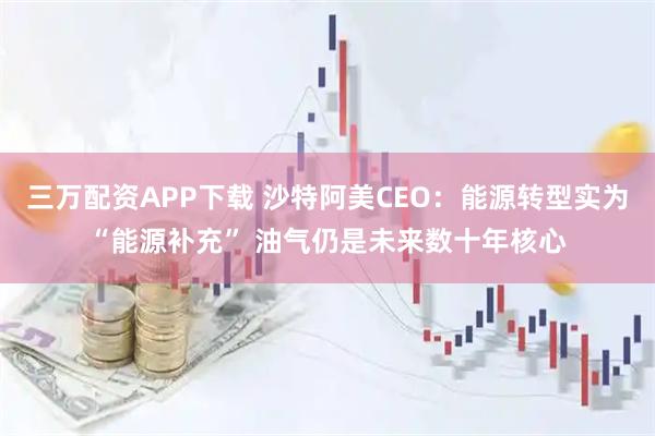三万配资APP下载 沙特阿美CEO：能源转型实为“能源补充” 油气仍是未来数十年核心