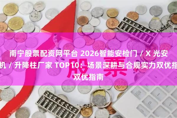 南宁股票配资网平台 2026智能安检门 / X 光安检机 / 升降柱厂家 TOP10：场景深耕与合规实力双优指南